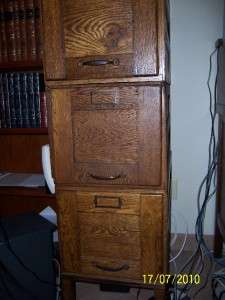 Antique Arts Crafts Mission Shaw Walker File Cabinet  