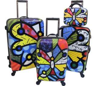 Britto Collection by Heys Butterfly 4 Piece Spinner Set   Free 