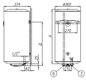 Elektro Warmwasserspeicher Boiler 20 30 40 50 60 80 L  