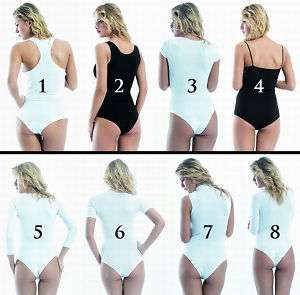 Damenbody BODYSUIT S M L 34 36 38 40 42 44 Weiß Schwarz  