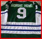 Gordie Howe Hartford Whalers Hockey Jersey Stitch New England Houston 