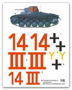 Decals für Panzer II Stab 7. PD Wschodni 41 2386  