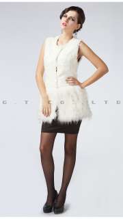 0013 Lambswool Raccon lovely elegant women Vest waistcoat gilet 