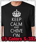 New Keep Calm Chive On Chiver Carry On KCCO Crown Gildan Tee T Shirt