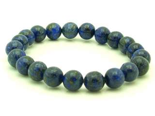 Lapis Lazuli Crystal Round Beads 10Mm Bracelet  