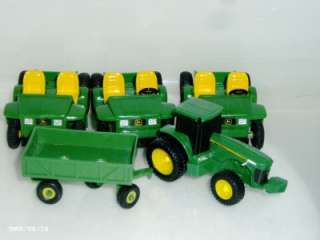 ERTL John Deere Mini Pcs. 3 Carts, Tractor, Wagon  