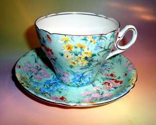 Pretty Chintz Melody Shelley Tea Cup and Saucer Set  