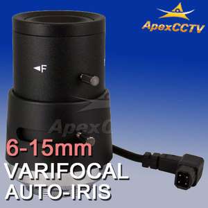 15mm Auto Iris, Varifocal CCTV Security Lens  