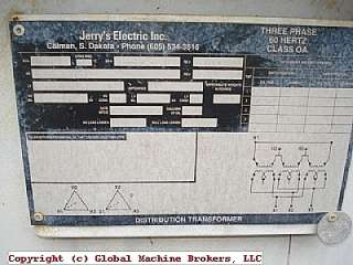 Jerrys Electric 500 kva 13200 Delta Transformer  