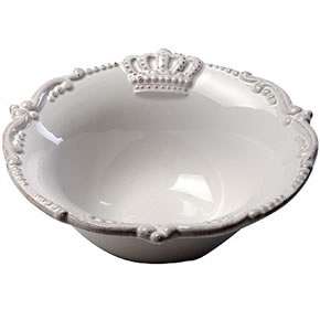   and embossed crown design this bowl is sure to liven up your table