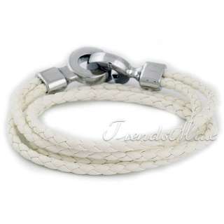 Options Multi Strand Rope Leather Bracelet Wristband Fashion Cool 