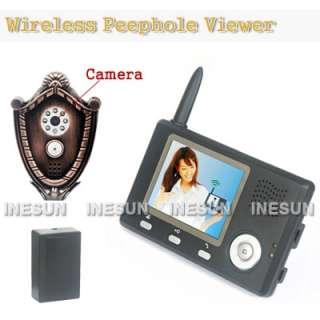 Wireless Video Door phone Intercom System 3.5 LCD IR Peephole Camera 