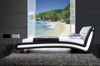 Design Bett Massimo 180x200cm schwarz/weiss Doppelbett  