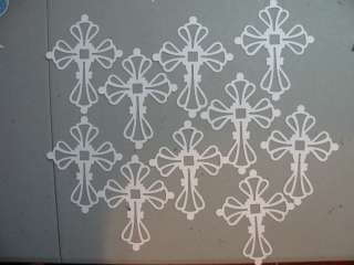 Stampin Up/Sizzix Whisper White Cross Die Cuts 10 All Occasion  