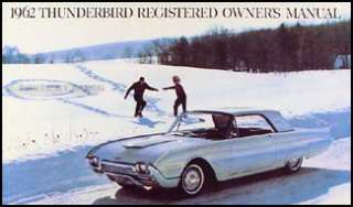 1962 Ford Thunderbird Owners Manual Package 62 T bird  