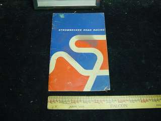 1962 STROMBECKER ROAD RACING MANUAL PLANS+ACCESSORIES  