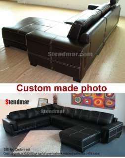 2PC NEW CLASSIC EURO DESIGN LEATHER SECTIONAL SOFA S95A  