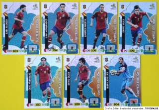 Adrenalyn XL EURO EM 2012 Auswahl Team Spanien Spain Limitiert limited 