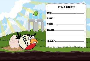 Angry Birds Party Invitations 4x6 30 Invites  