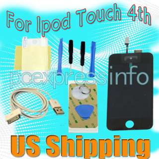 FULL LCD TOUCH SCREEN DIGITIZER FOR IPOD TOUCH 4TH 4G REPLACEMENT 