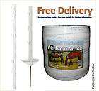 20X3FT WHITE ELECTRIC FENCE POSTS + 40MM PERFORMANCE P