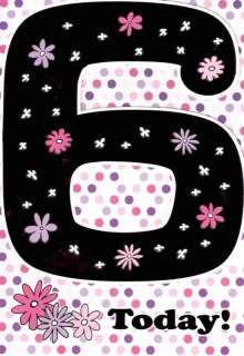 SPECIAL AGE BIRTHDAY CARDS GIRL 6TH CARD 6 SIX TODAY  