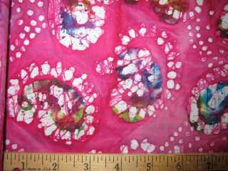BY THE YARD100% COTTON QUILTING BATIK FABRIC #8335 HOT PINK PAISLEY 