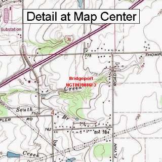  USGS Topographic Quadrangle Map   Bridgeport, Indiana 