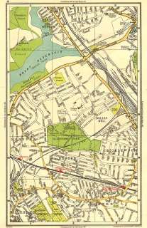 WILLESDEN Cricklewood, Dollis Hill, Neasden, 1937 old map  