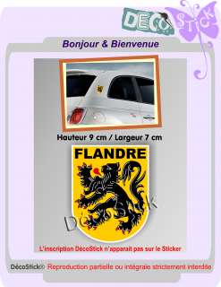   Sticker Flandre Vlaanderen Nord 59 Autocollant Drapeau