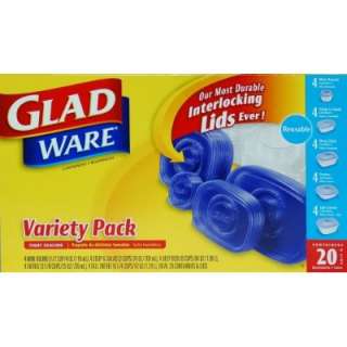  Glad Ware Reusable Containers Variety Pack   20 Containers 