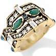 Heidi Daus Sparkling Scarab Crystal Accented Ring with Black Onyx at 