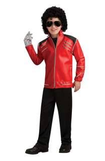 Michael Jackson Deluxe Red Zipper Jacket Child Costume for Halloween 