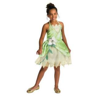 Princess Tiana Classic   Green dress with layered skirt and character 