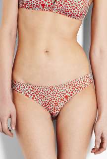 Diane von Furstenberg  Mini Spot Leopard Red Lorena Bikini Bottoms by 
