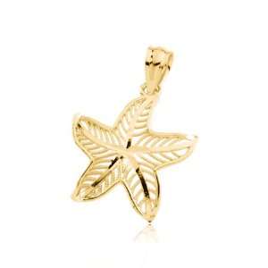  Star Fish Pendant in 14 Karat Yellow Gold Jewelry