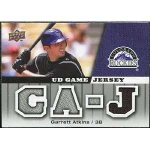  2009 Upper Deck UD Game Jersey #GJGA Garrett Atkins 