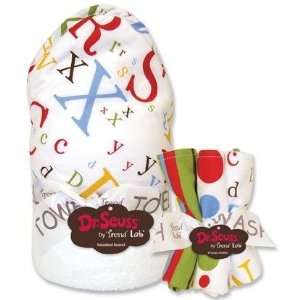    Trend Lab Dr Seuss ABC Hooded Towel and Wash Cloth Set Baby