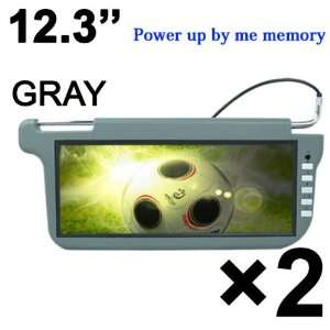   CAR Left & Right SUN VISOR TFT LCD VIDEO MONITORS Gray(Pair) Car