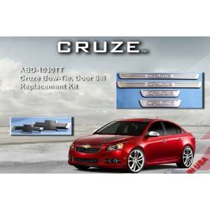 Chevrolet Cruze 2011 & Up Billet Logo Door Sill/Emblem Kit Two Tone 