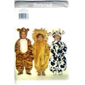  Butterick Sewing Pattern 4115 Toddler Costumes   Tiger 