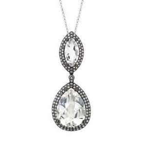  White Topaz Diamond Necklace Jewelry