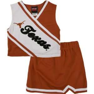 Texas Longhorns Toddler Girls Dark Orange Two Piece Cheerleader Set 