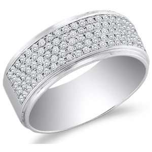  Size 8.5   10K White Gold Diamond Wedding , Anniversary OR Fashion 