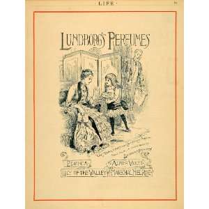 1885 Ad Lundborgs Perfumes Gift Box Christmas Scents   Original Print 