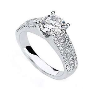  2.70 ct Round Diamond Engagement Ring 18K White Gold (7) Jewelry