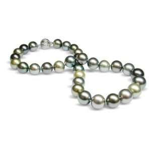   black Tahitian south sea cultured pearl necklace 19 American Pearl