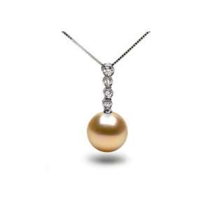 , 10.0 11.0 mm, Orion Collection Golden South Sea Pearl & Diamond 