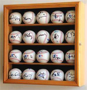 20 MLB Baseball Display Case Cabinet Rack 98% UV Door  