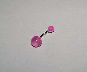Body Jewelry   14G 14 Gauge Belly Ring Curved Barbell   Pink / Purple 